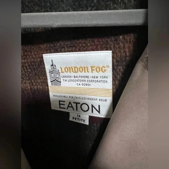 Vintage | London Fog | Trench Coat w/  Removable Fleece Lining | Sz 14P - Picture 4 of 12